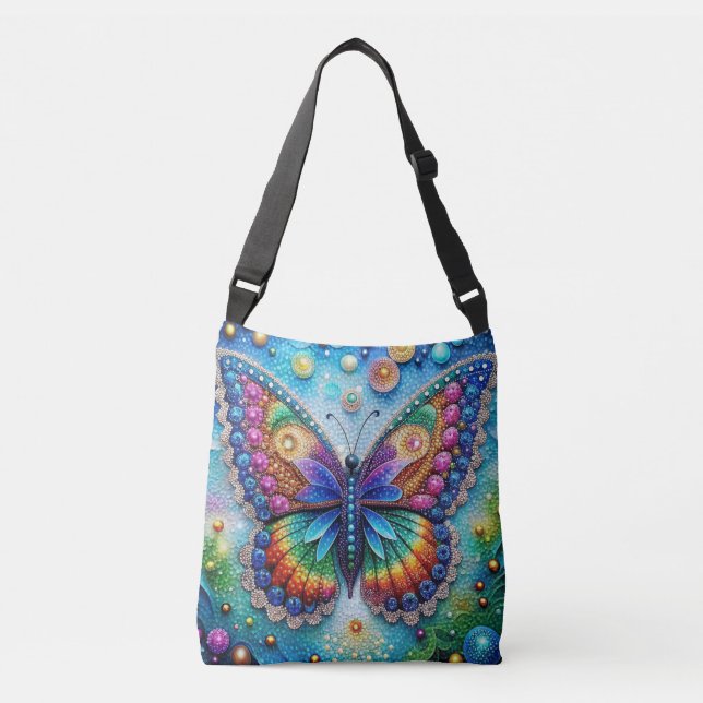  Colourful Butterfly Diamond Painting Tote Bag (Front)