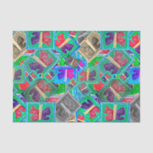 Colourful Butterfly Double Challenge Tissue Pape Paper