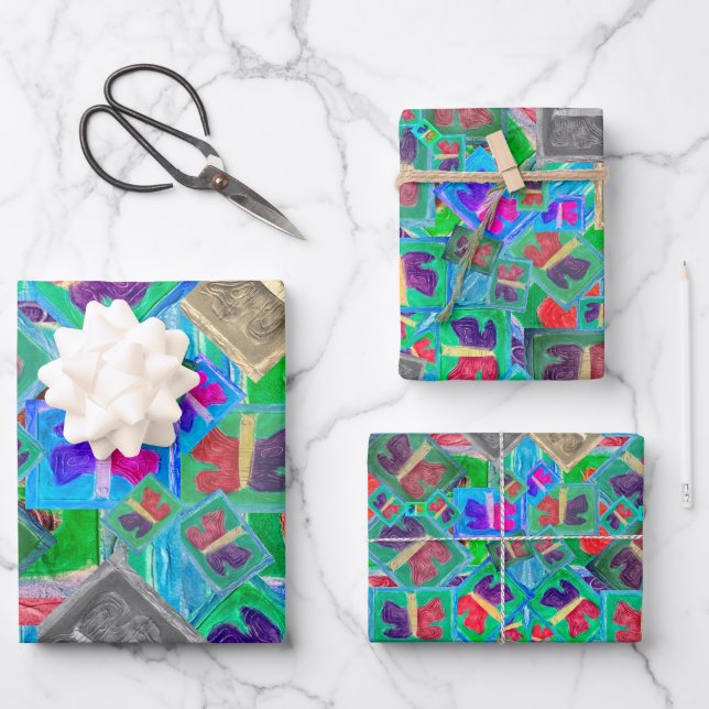 Colourful Butterfly Double Challenge | Wrapping Paper Sheet (Front)