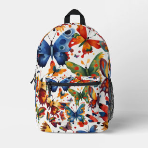 Colourful Butterfly drawing  Printed Backpack
