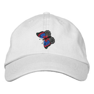Colourful Butterfly Embroidered Cap