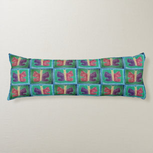 Colourful Butterfly Filters Half Drop Body Cushion
