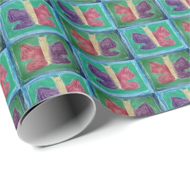 Colourful Butterfly | Filters | Half Drop | Wrapping Paper (Roll Corner)