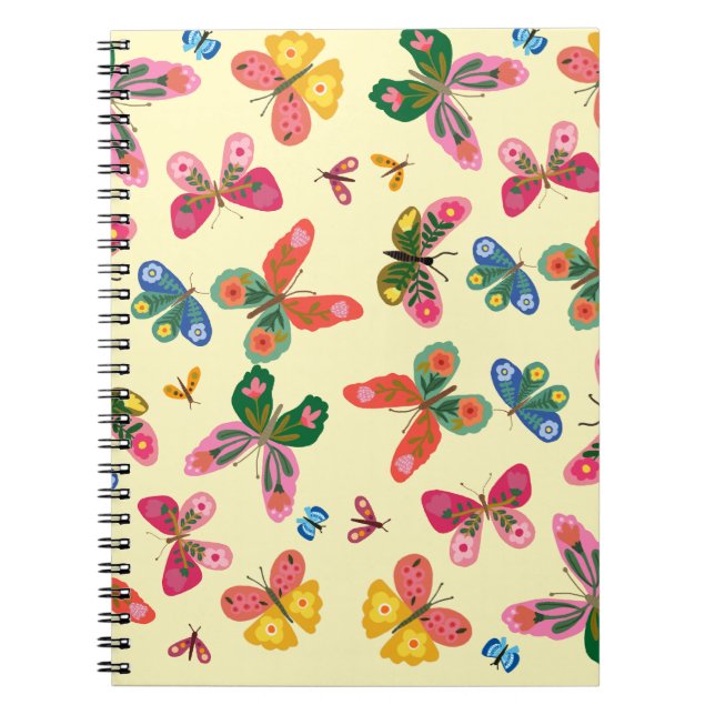 Colourful Butterfly Garden Diary Notebook (Front)
