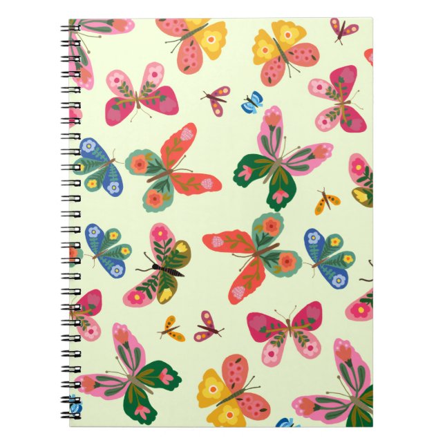 Colourful Butterfly Garden Diary Notebook (Front)