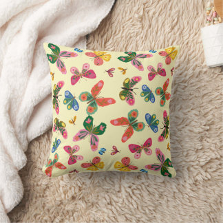 Colourful Butterfly Garden Pillow