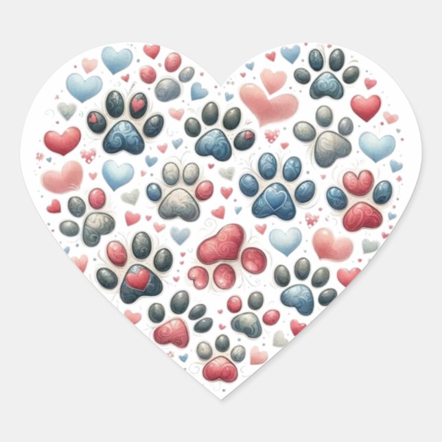 colourful butterfly heart cut stickers (Front)
