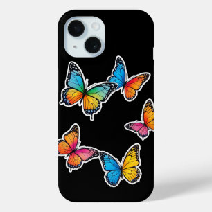 Colourful Butterfly Illustration iPhone 15 Case