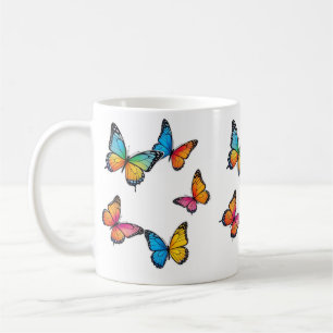 Colourful Butterfly Illustration Coffee Mug
