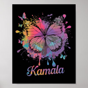 Colourful Butterfly Kamala For Women Men Kids Harr Poster