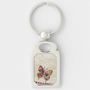 Colourful butterfly key ring