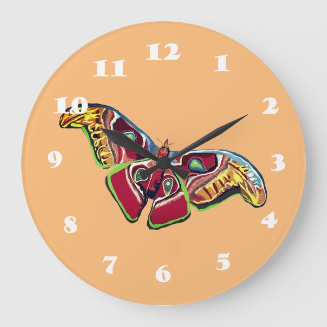Colourful Butterfly Large Clock (Front)