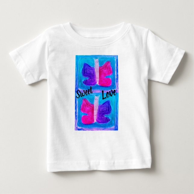 Colourful Butterfly | Miami Filter | Basic | Baby T-Shirt (Front)