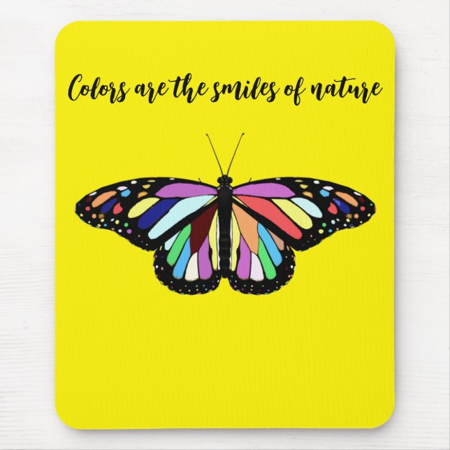 Colourful Butterfly  Mouse Pad (Front)