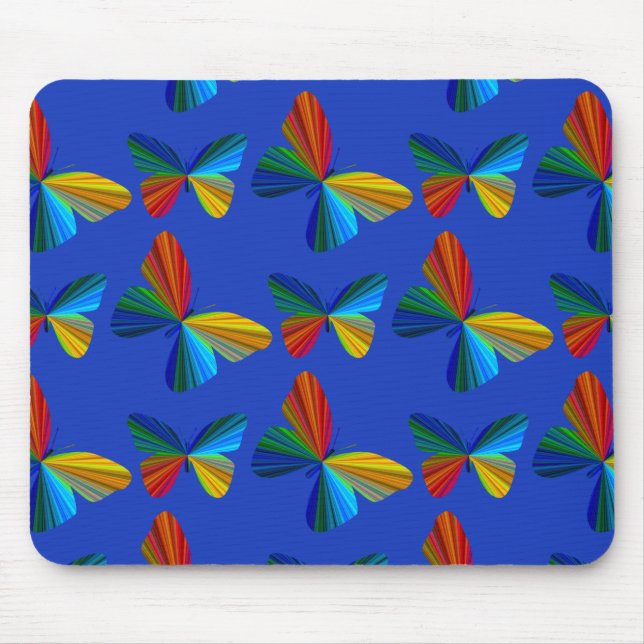 Colourful Butterfly Mouse Pad (Front)