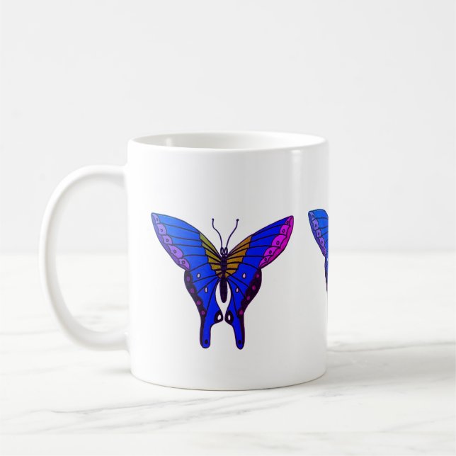 Colourful Butterfly Mug (Left)