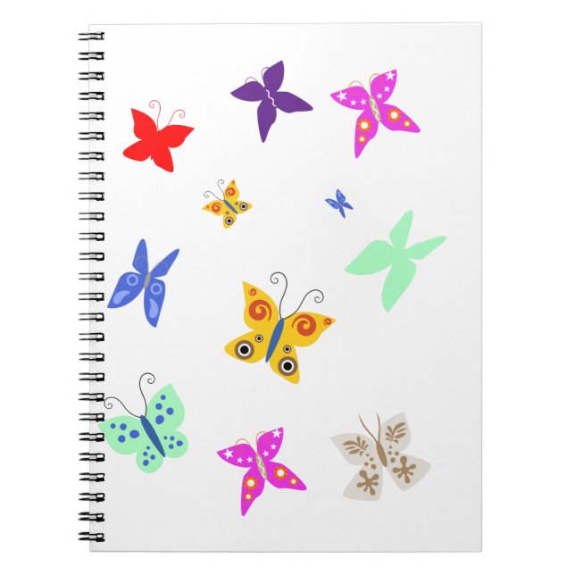 Colourful Butterfly   Notebook (Front)
