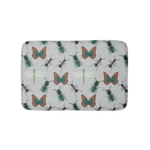 Colourful Butterfly Pattern Bath Mat