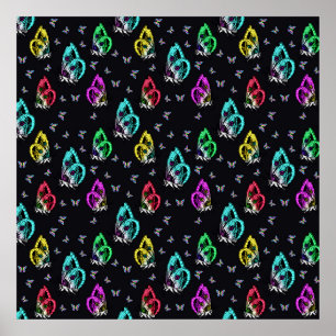 Colourful Butterfly Pattern Download Poster