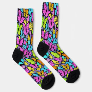 Colourful Butterfly Pattern Socks
