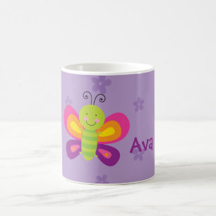 Colourful Butterfly Personalised Mug