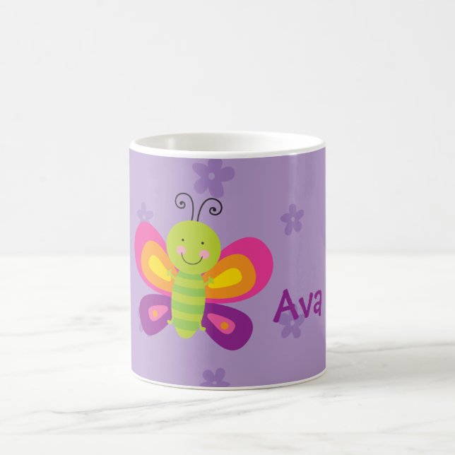 Colourful Butterfly Personalised Mug (Center)