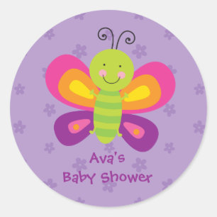 Colourful Butterfly Personalised Sticker