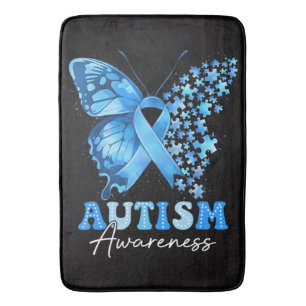 Colourful Butterfly Puzzle Bath Mat