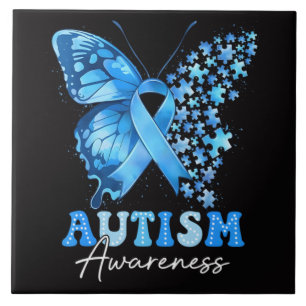 Colourful Butterfly Puzzle Ceramic Tile