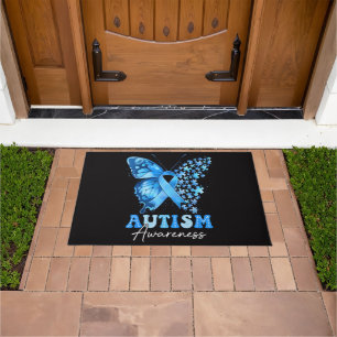 Colourful Butterfly Puzzle Doormat