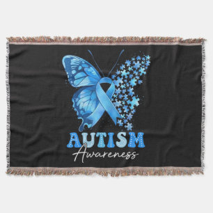 Colourful Butterfly Puzzle Throw Blanket