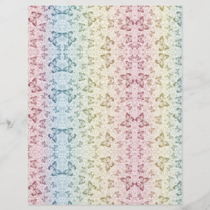 Colourful Butterfly Scrapbook Pages Stationary