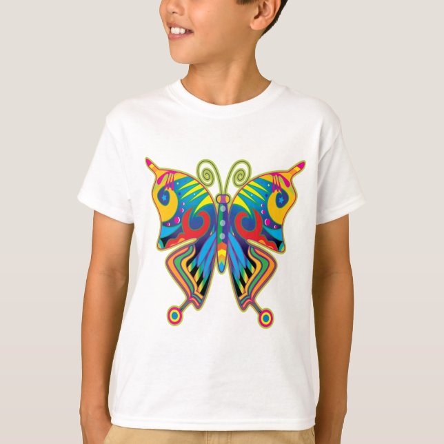 Colourful butterfly T-Shirt (Front)