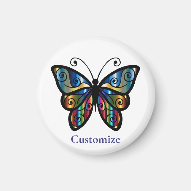 Colourful Butterfly Thunder_Cove Magnet (Front)