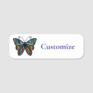 Colourful Butterfly Thunder_Cove Name Tag