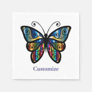 Colourful Butterfly Thunder_Cove Napkin