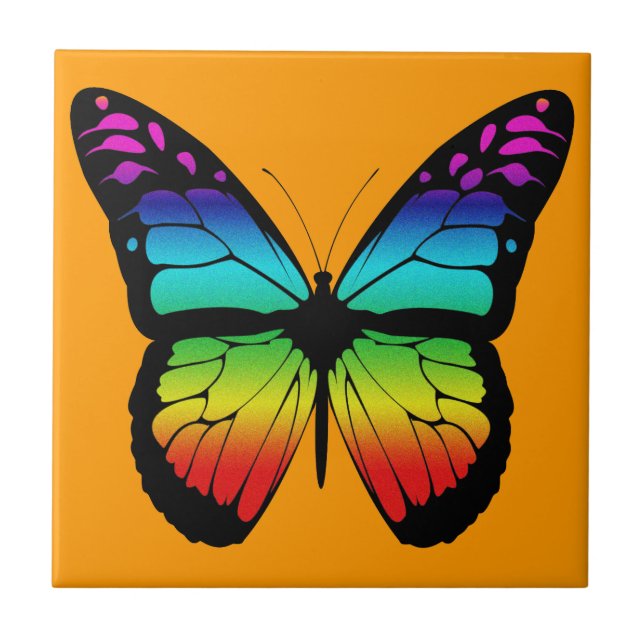 Colourful Butterfly Tile (Front)