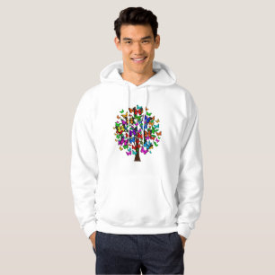 Colourful Butterfly Tree Hoodie