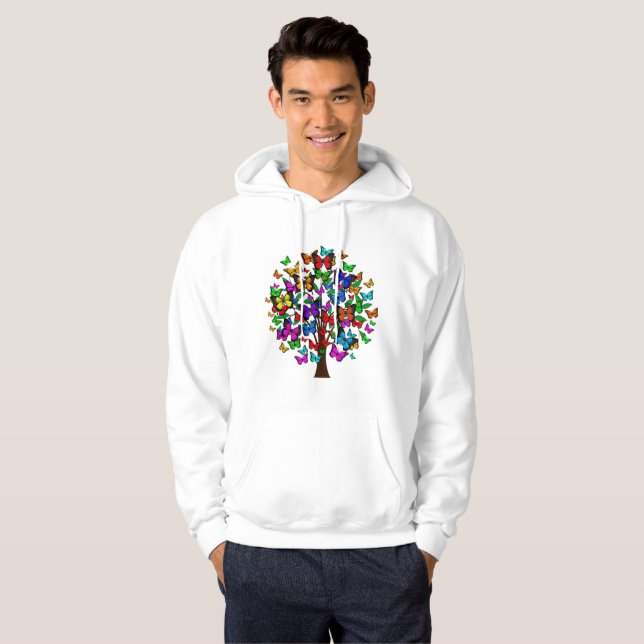 Colourful Butterfly Tree Hoodie (Front Full)