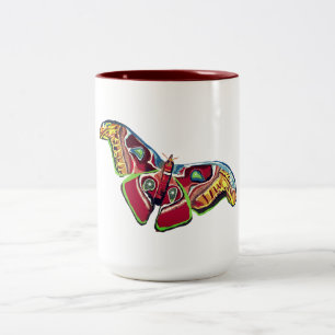 Colourful Butterfly Two-Tone Coffee Mug