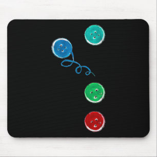Colourful Button Costume Funny Halloween Toddler O Mouse Pad