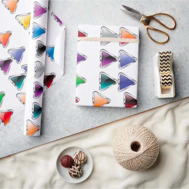 Colourful Button Icons Wrapping Paper (Creator Uploaded)