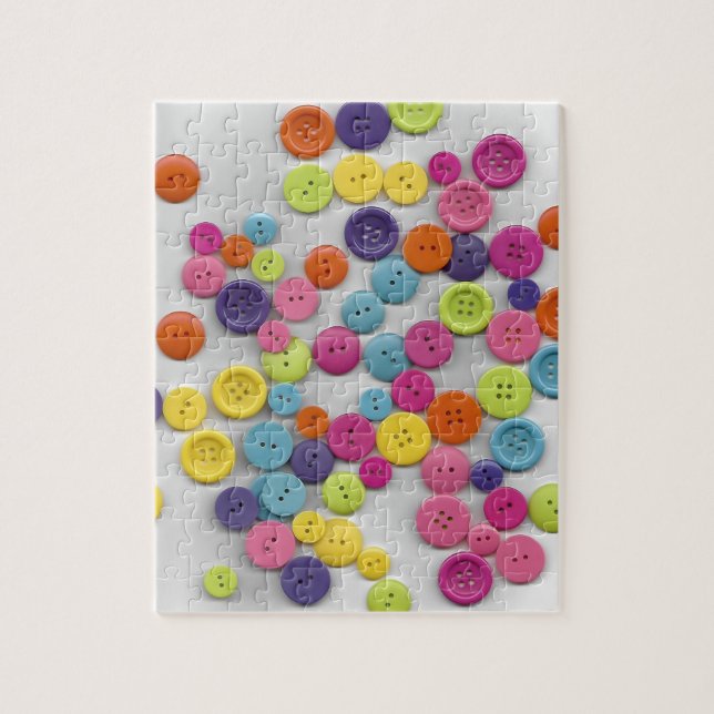 Colourful Buttons Here Jigsaw Puzzle (Vertical)
