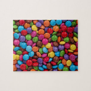 Colourful Buttons Of Sweet Chocolate Candy Jigsaw Puzzle