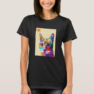 Colourful Ca Colourful Cat Pop Art Style T-Shirt