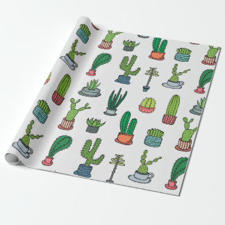 Colourful Cacti Collection Wrapping Paper