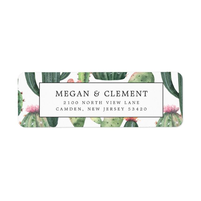 Colourful Cacti | Desert Theme Return Address Label (Front)