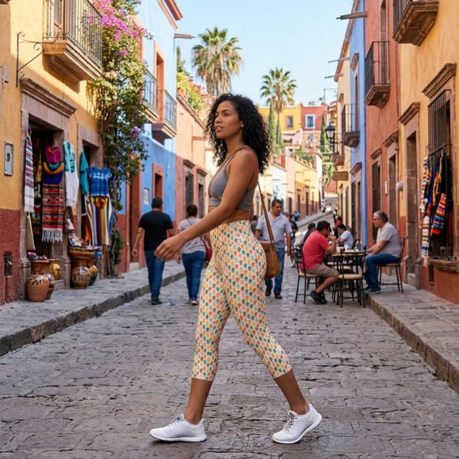 Colourful Cacti Silhouettes Pattern Leggings (Creator Uploaded)