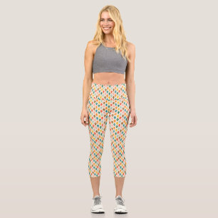 Colourful Cacti Silhouettes Pattern Leggings