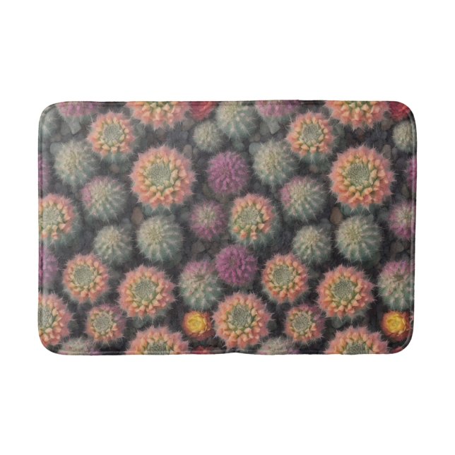 Colourful Cactus Bath Mat (Front)
